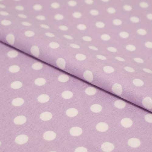 Bamboo Rayon Cotton Fabric – Polka Dot Lilac