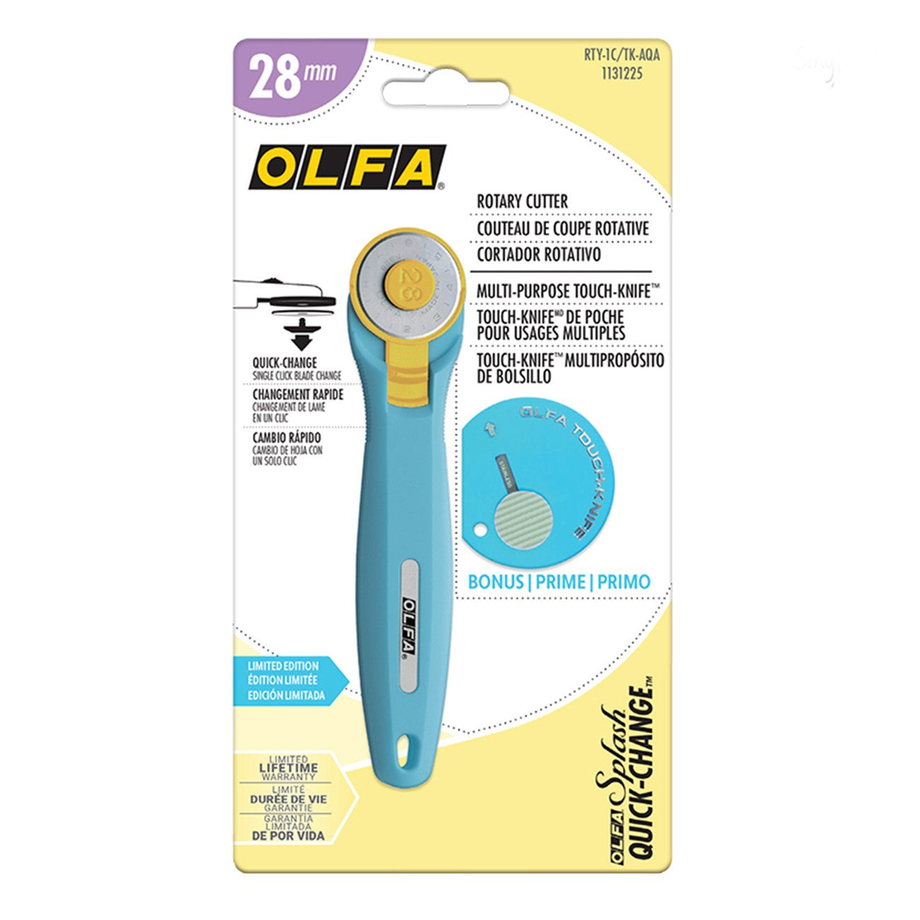 CUTTER ROTARY 28MM AQUA