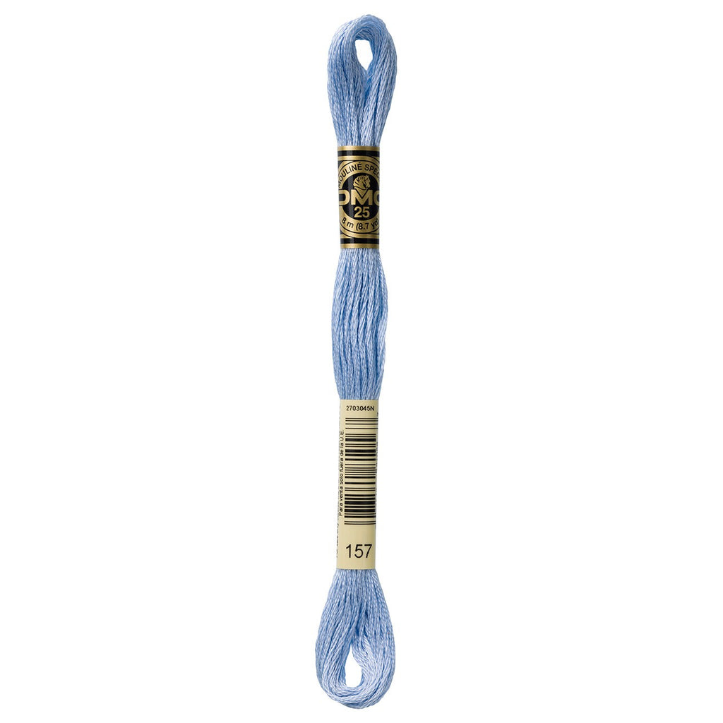 DMC embroidery floss – VERY LIGHT CORNFLWR BLU (157)