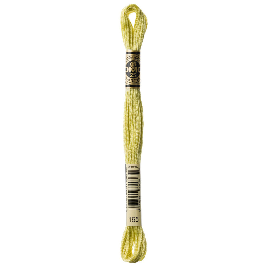 DMC embroidery floss – VERY LIGHT MOSS GRN (165)