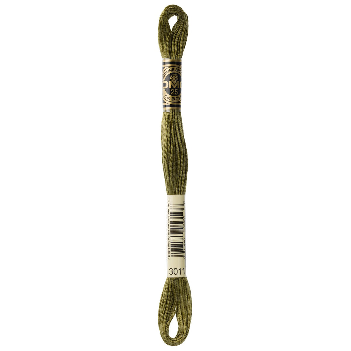 DMC embroidery floss – DARK KHAK GRN (3011)