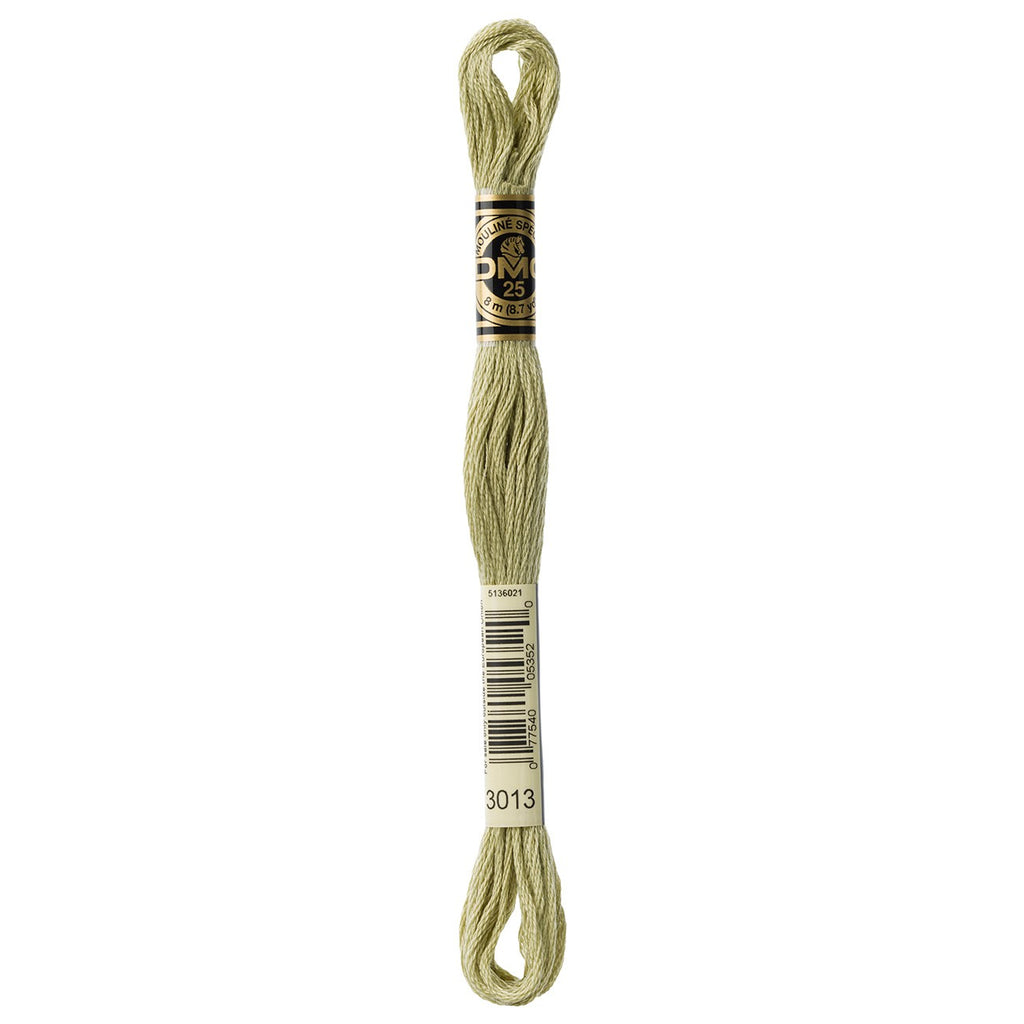 DMC embroidery floss – LIGHT KHAK GRN (3013)