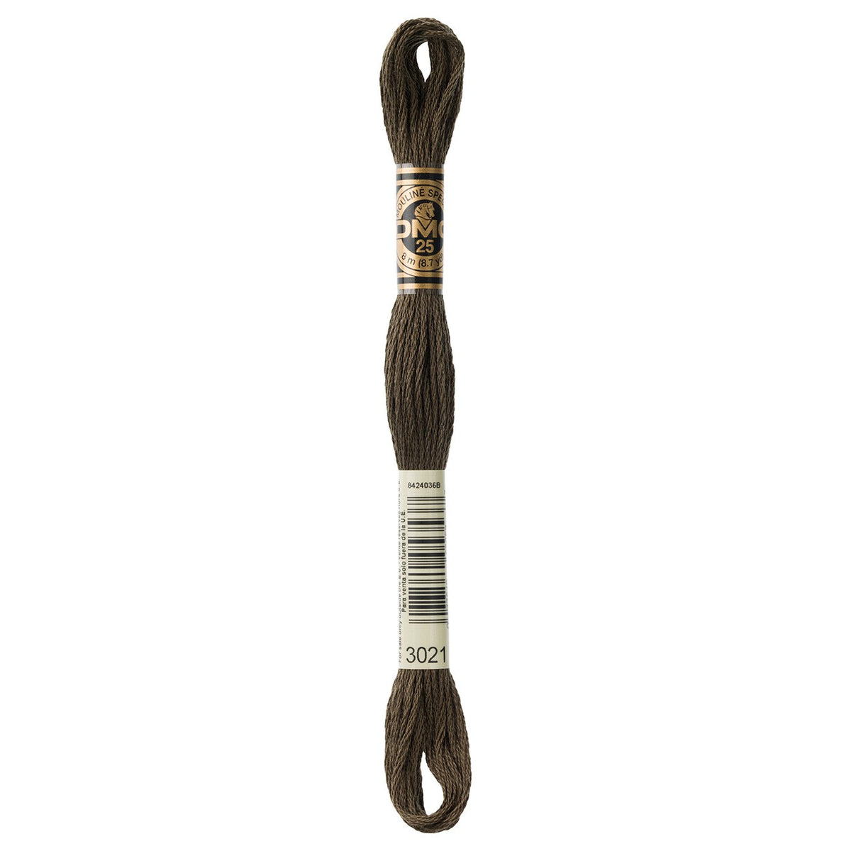 DMC embroidery floss – VERY DARK BRN GRY (3021)