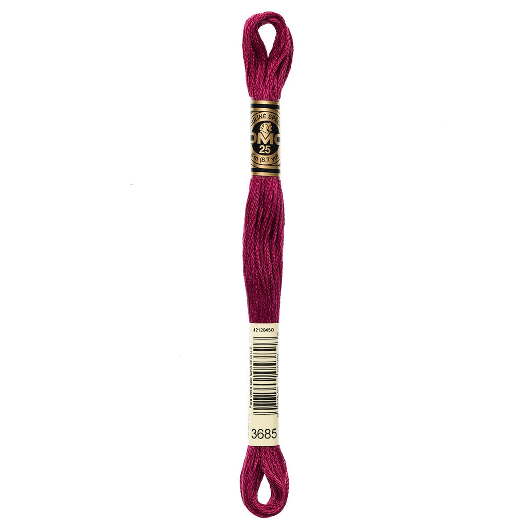 DMC embroidery floss – VERY DARK MAUVE (3685)