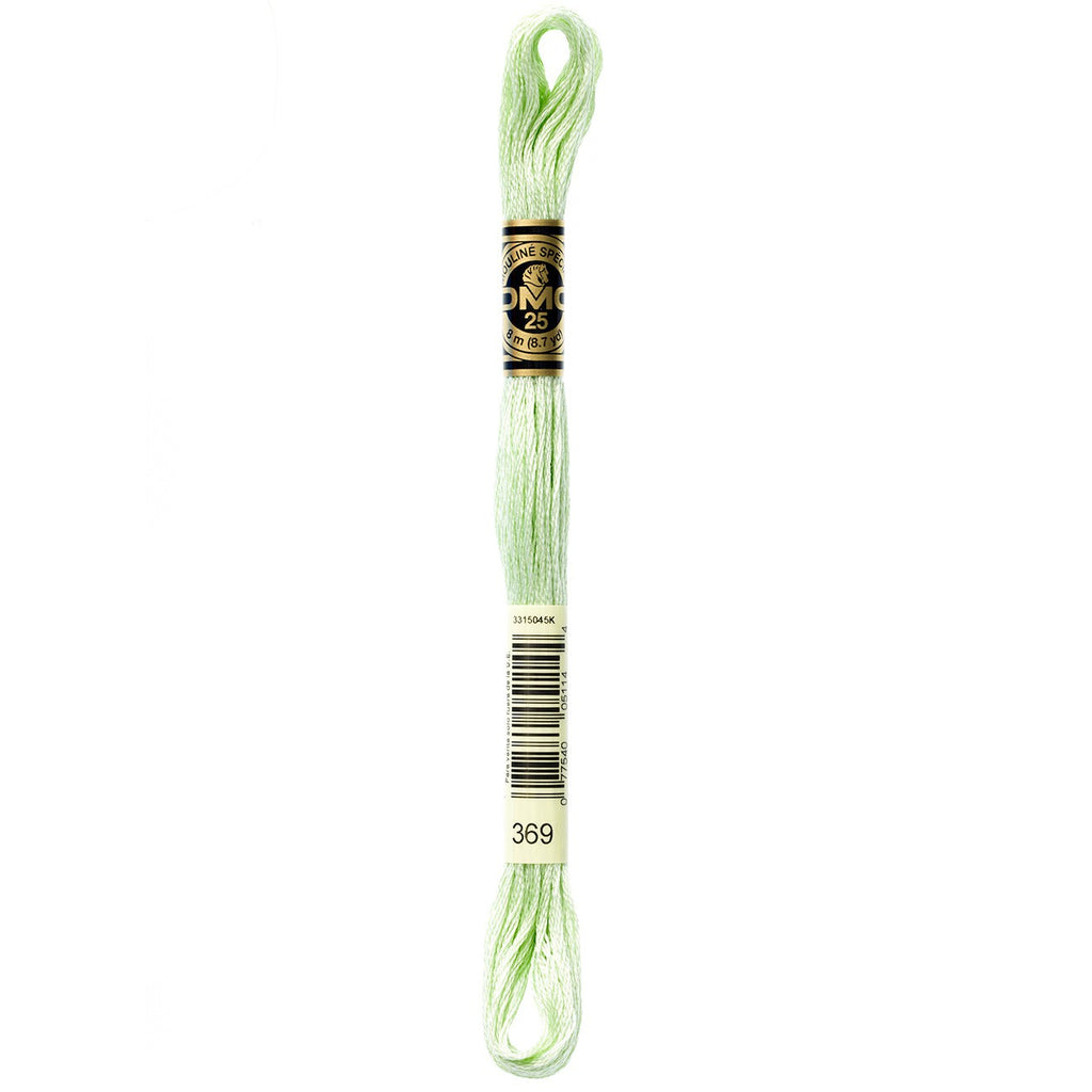DMC embroidery floss – VERY LIGHT PISTACHIO GRN (369)