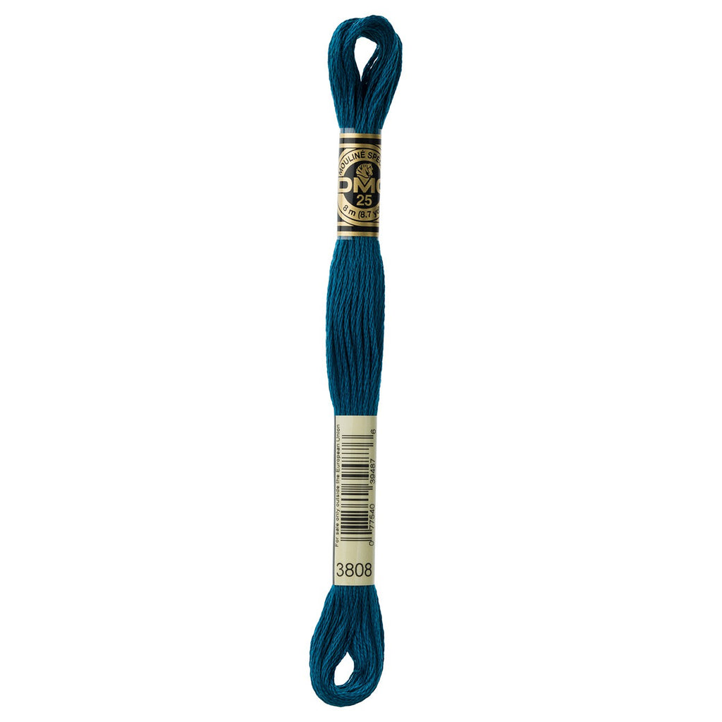 DMC embroidery floss – ULTRA VERY DARK TURQ (3808)