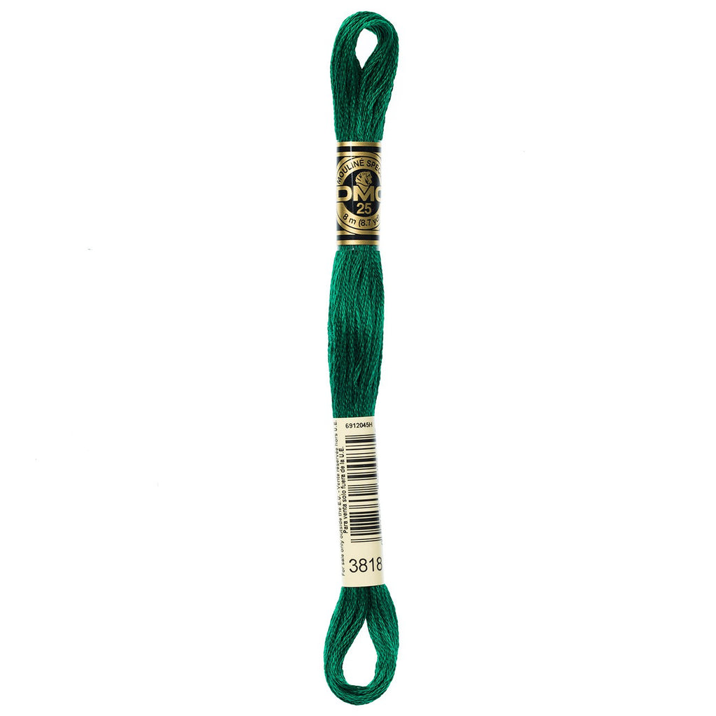 DMC embroidery floss – ULTRA VERY DARK EMRLD GRN (3818)