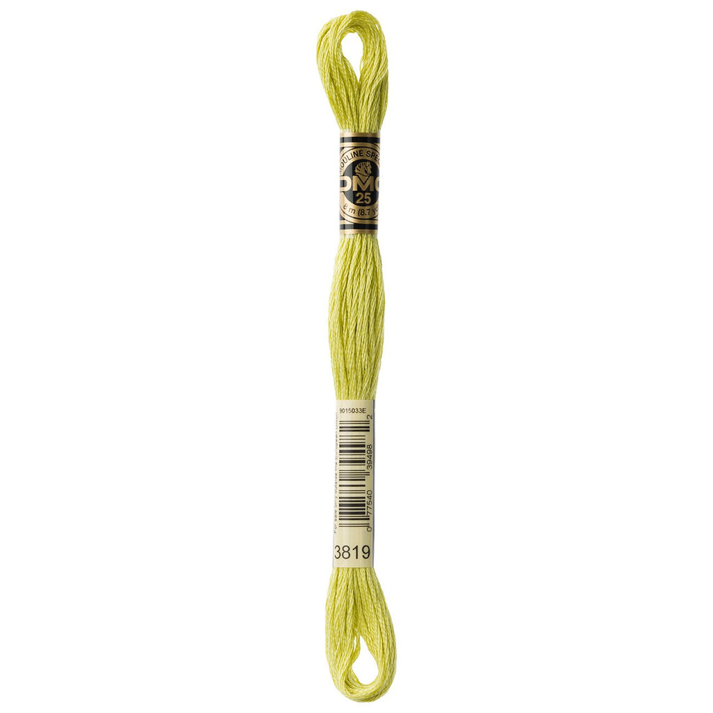 DMC embroidery floss – LIGHT MOSS GRN (3819)