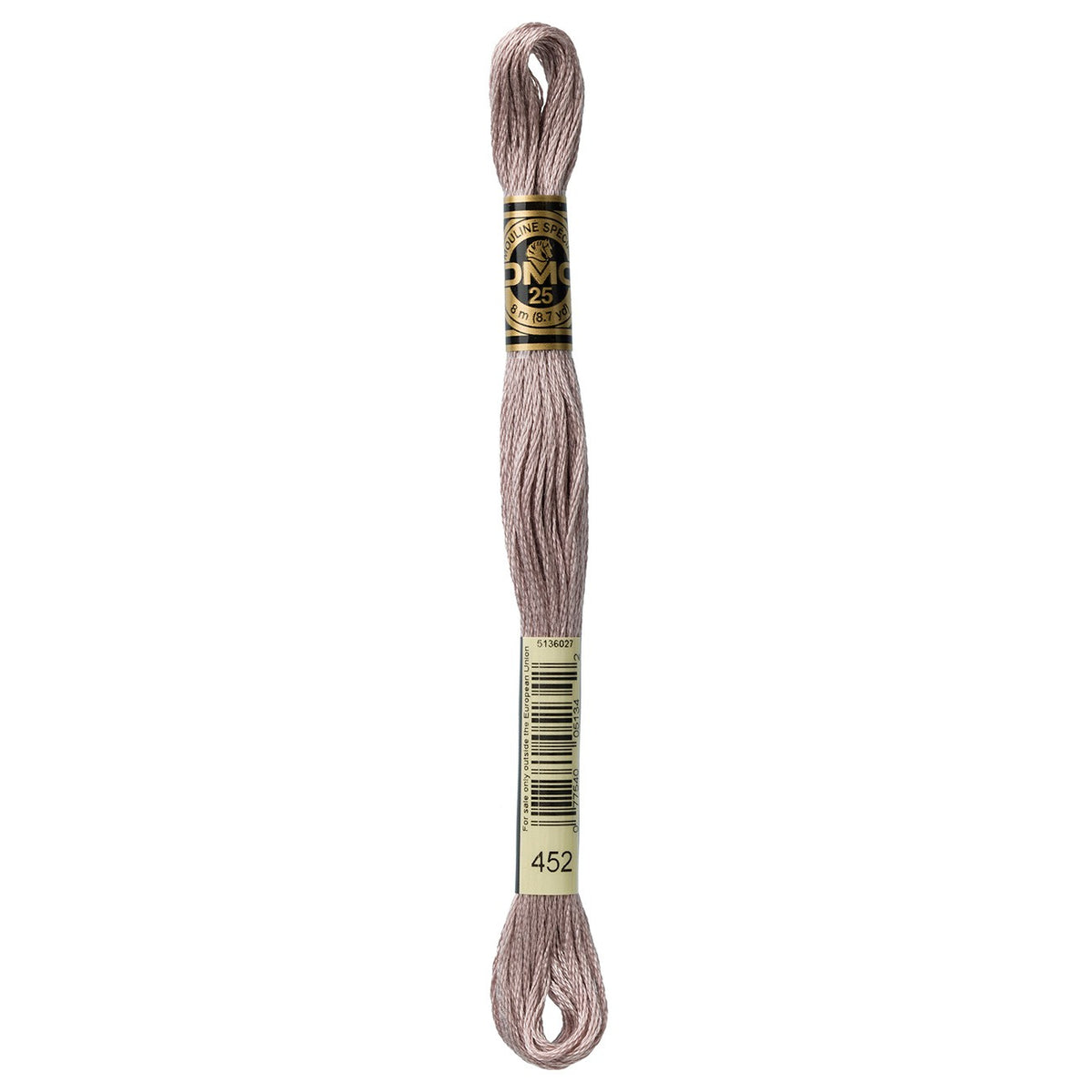 DMC embroidery floss – MED SHELL GRY (452)