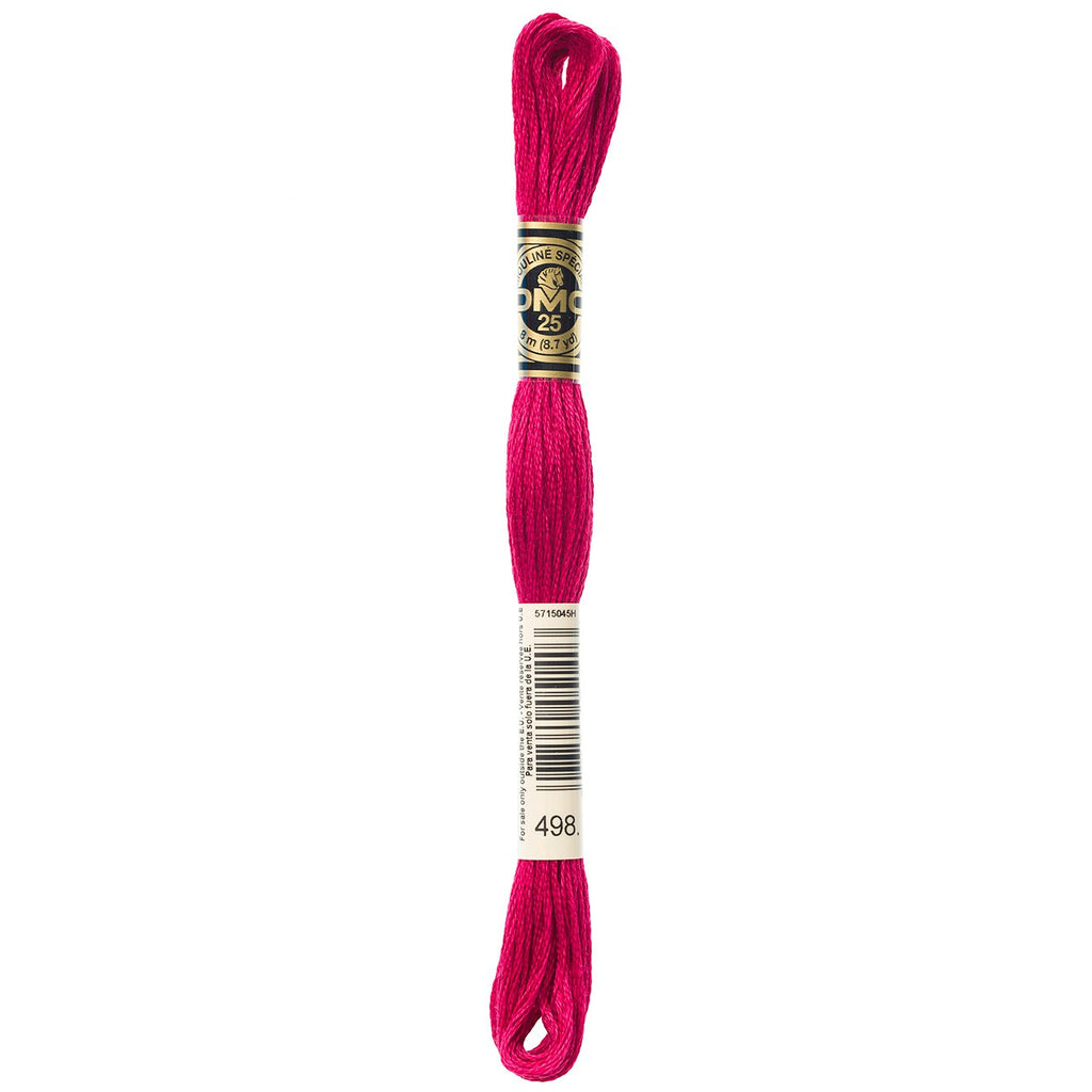 DMC embroidery floss – DARK XMAS RED (498)