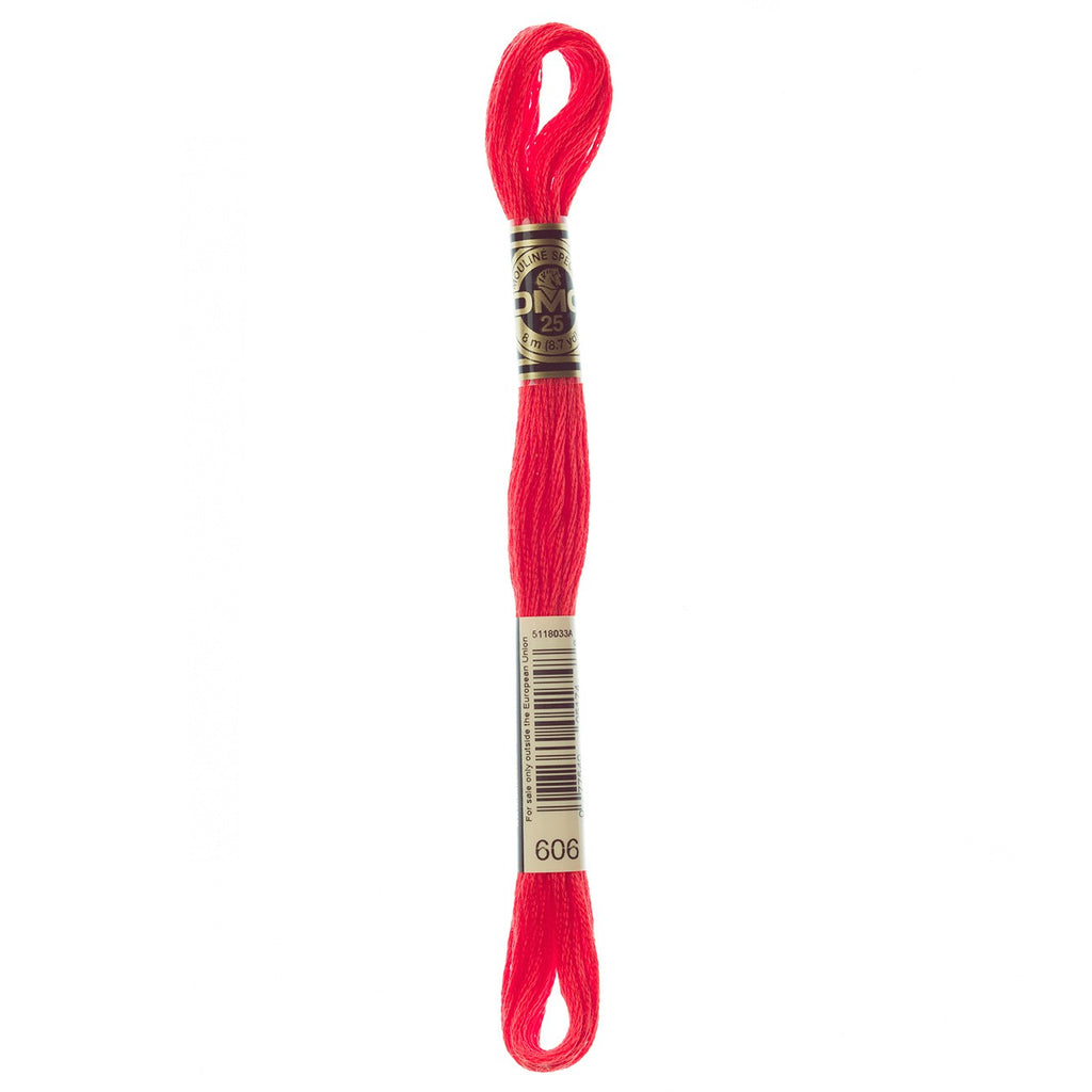 DMC embroidery floss – BRIGHT ORG RED (606)