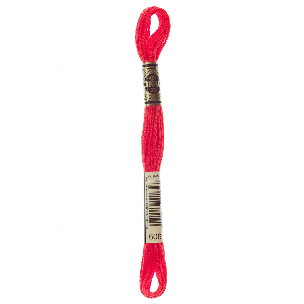 DMC embroidery floss – BRIGHT ORG RED (606)