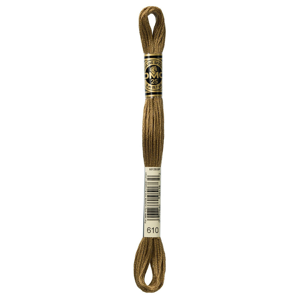 DMC embroidery floss – DARK DRAB BRN (610)