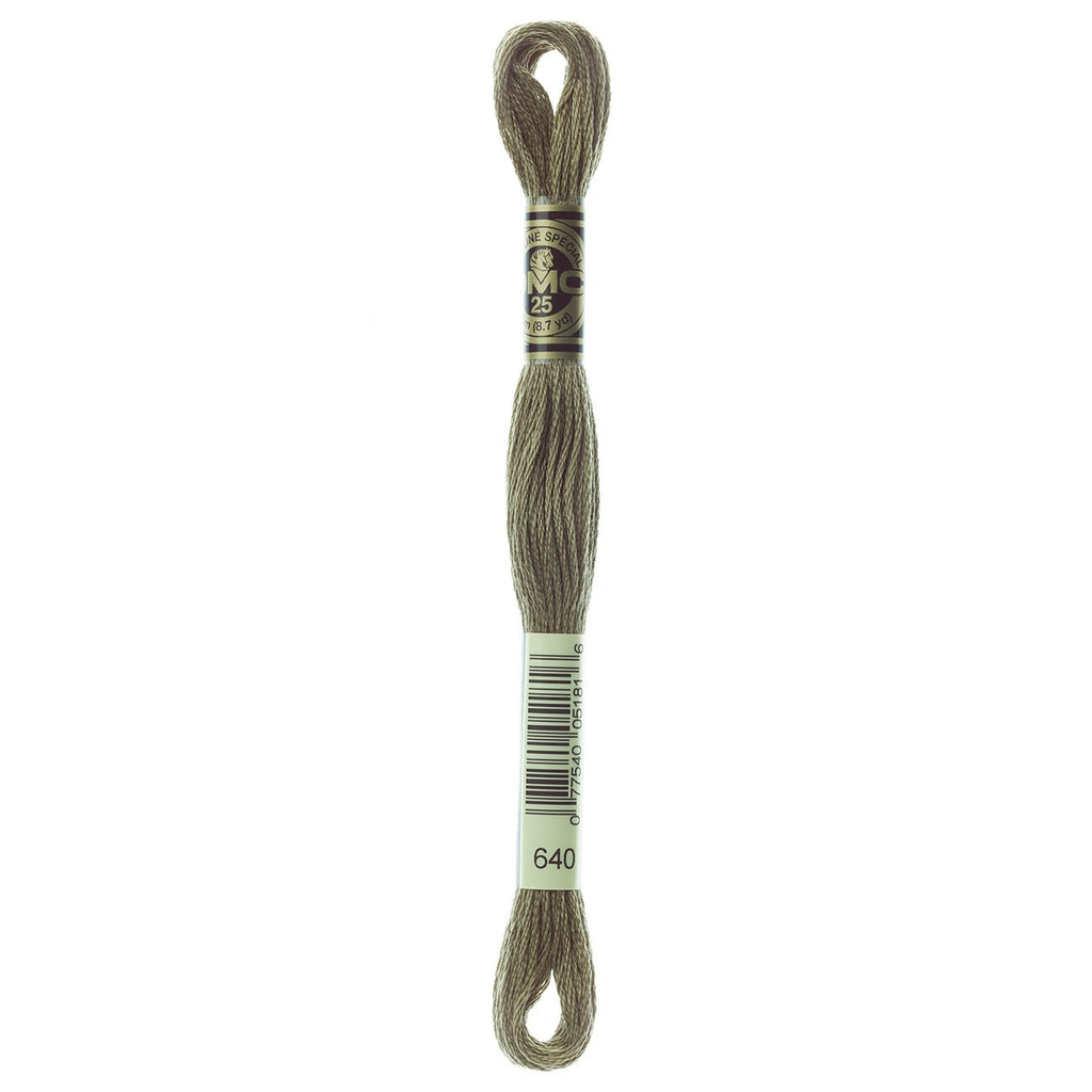 DMC embroidery floss – VERY DARK BGE GRY (640)