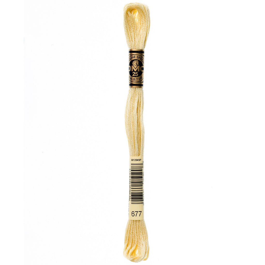 DMC embroidery floss – VERY LIGHT OLD GLD (677)