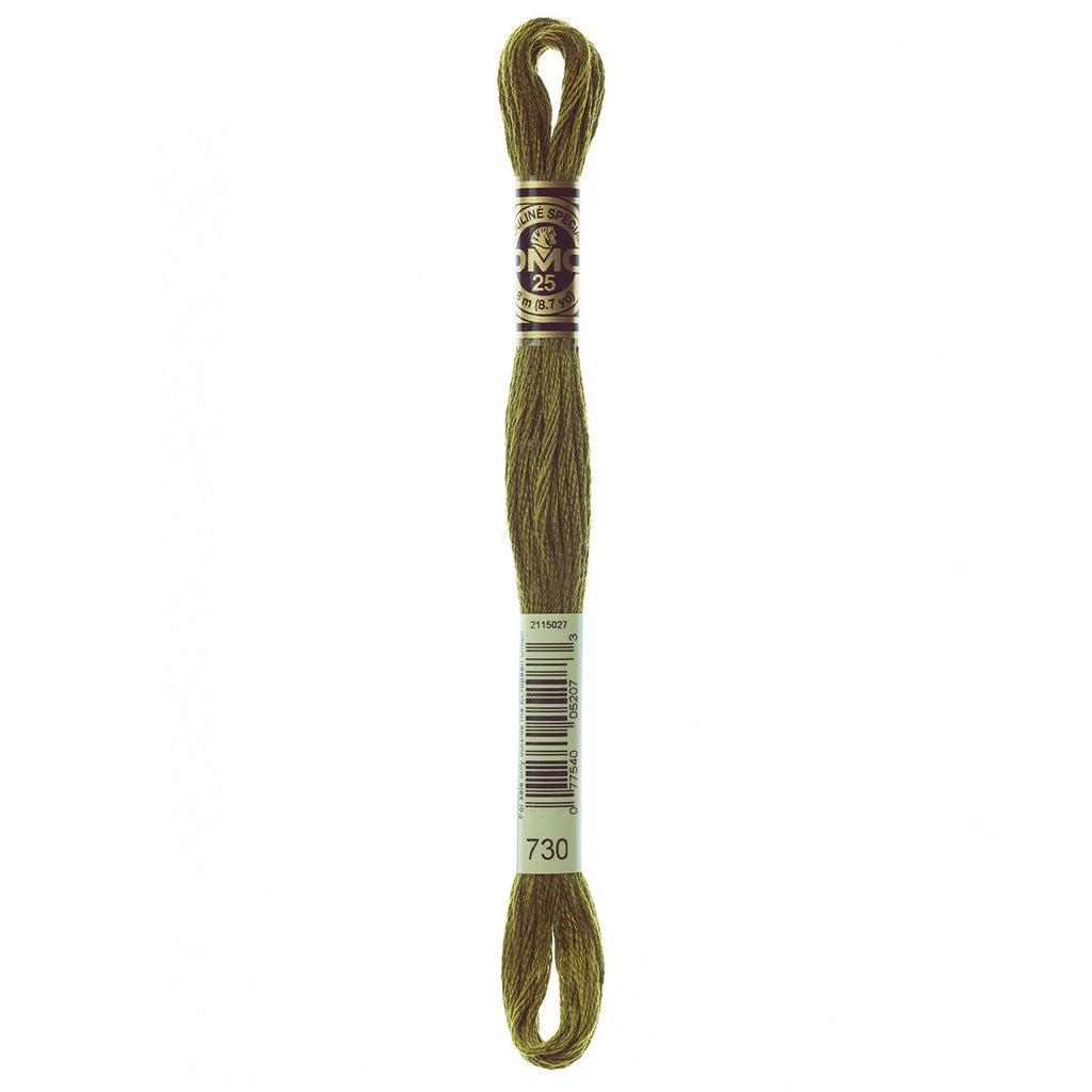 DMC embroidery floss – VERY DARK OLV GRN (730)