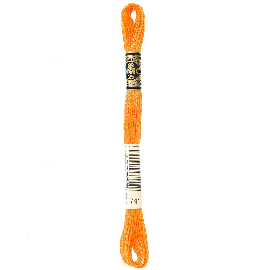 DMC embroidery floss – MED TANGERINE (741)