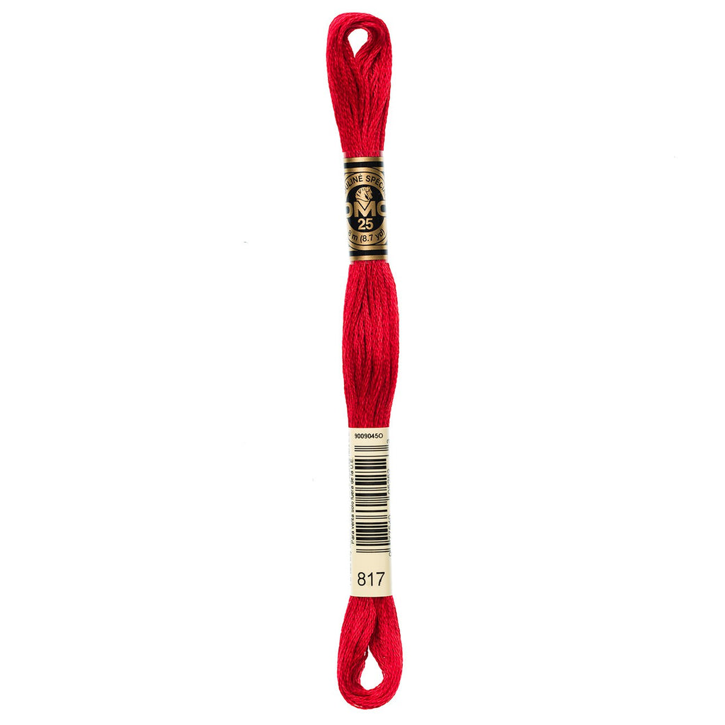 DMC embroidery floss – VERY DARK CRL RED (817)