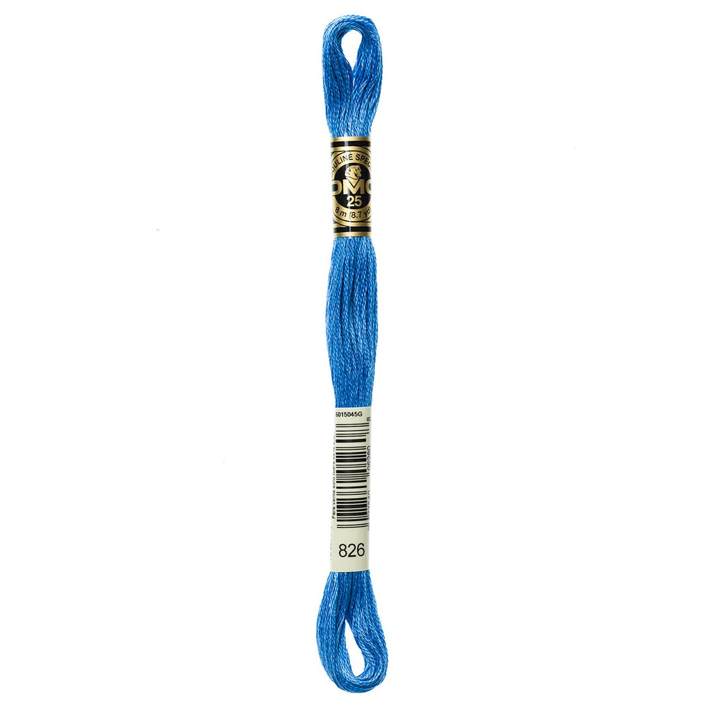 DMC embroidery floss – MED BLU (826)