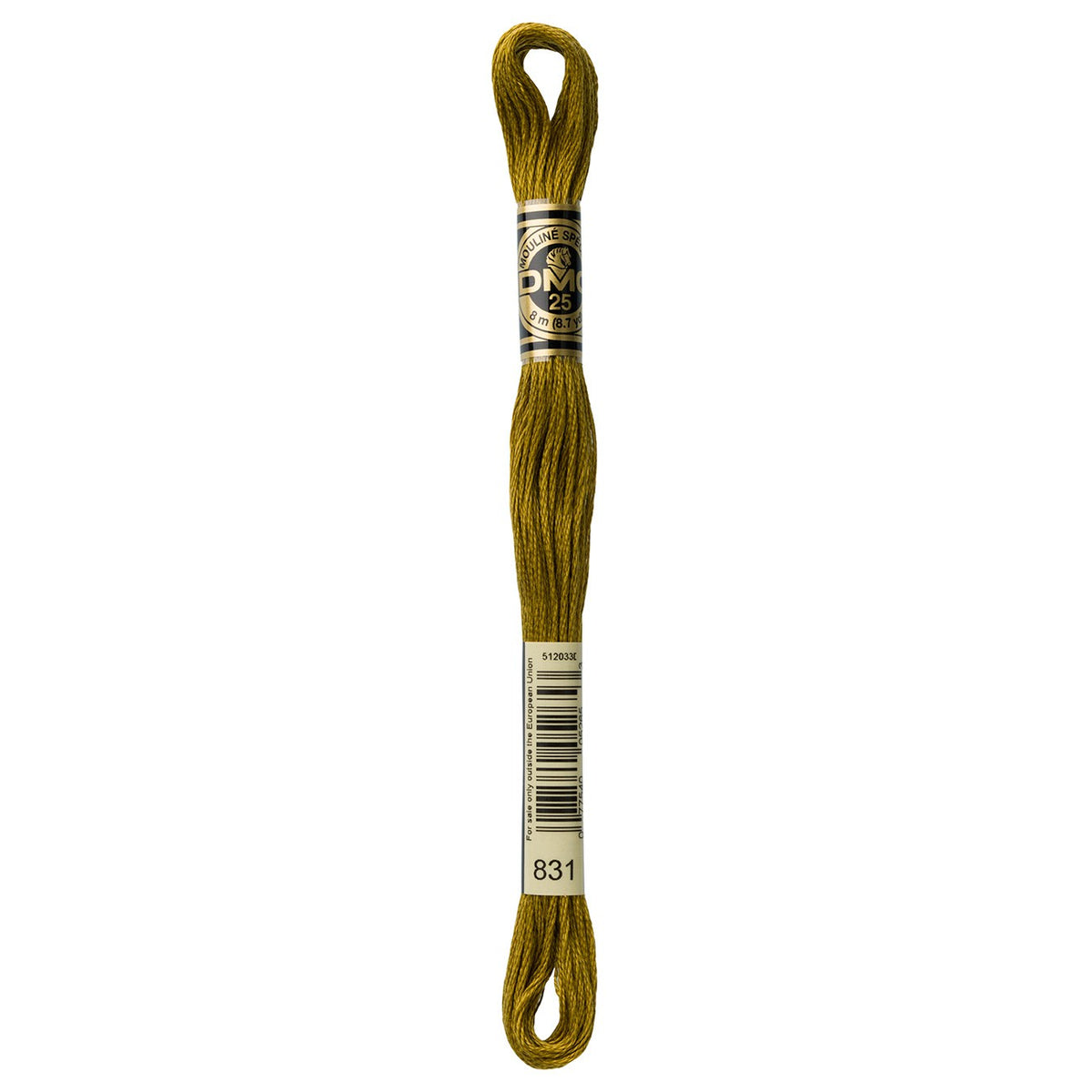 DMC embroidery floss – MED GLDN OLV (831)