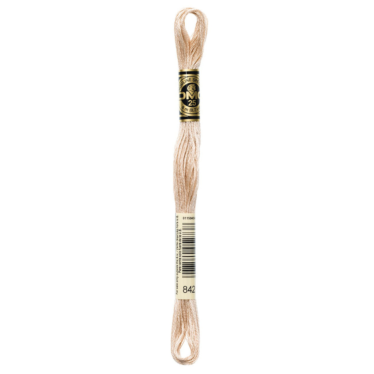 DMC embroidery floss – VERY LIGHT BGE BRN (842)