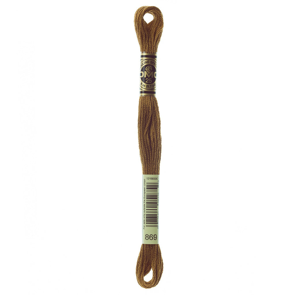 DMC embroidery floss – VERY DARK HAZELNUT BRN (869)