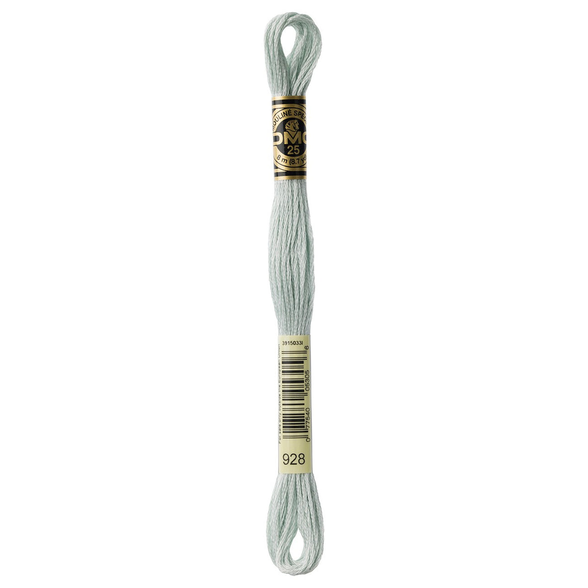 DMC embroidery floss – VERY LIGHT GRY GRN (928)