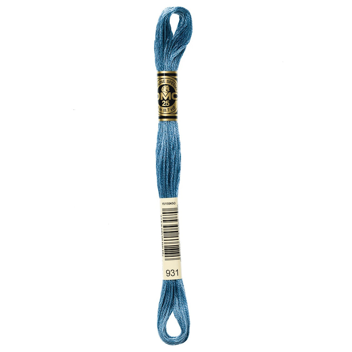 DMC embroidery floss – MED ANT BLU (931)