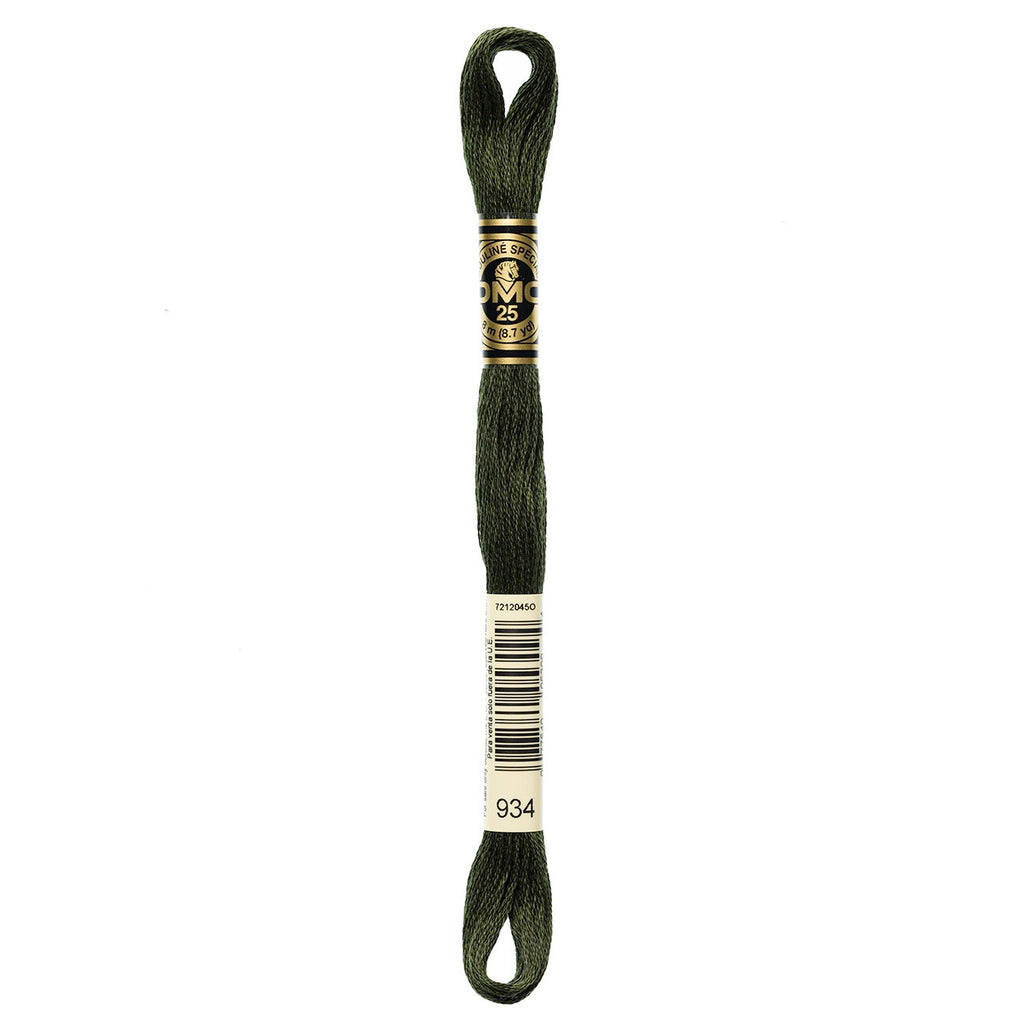 DMC embroidery floss – BLK AVOCADO GRN (934)