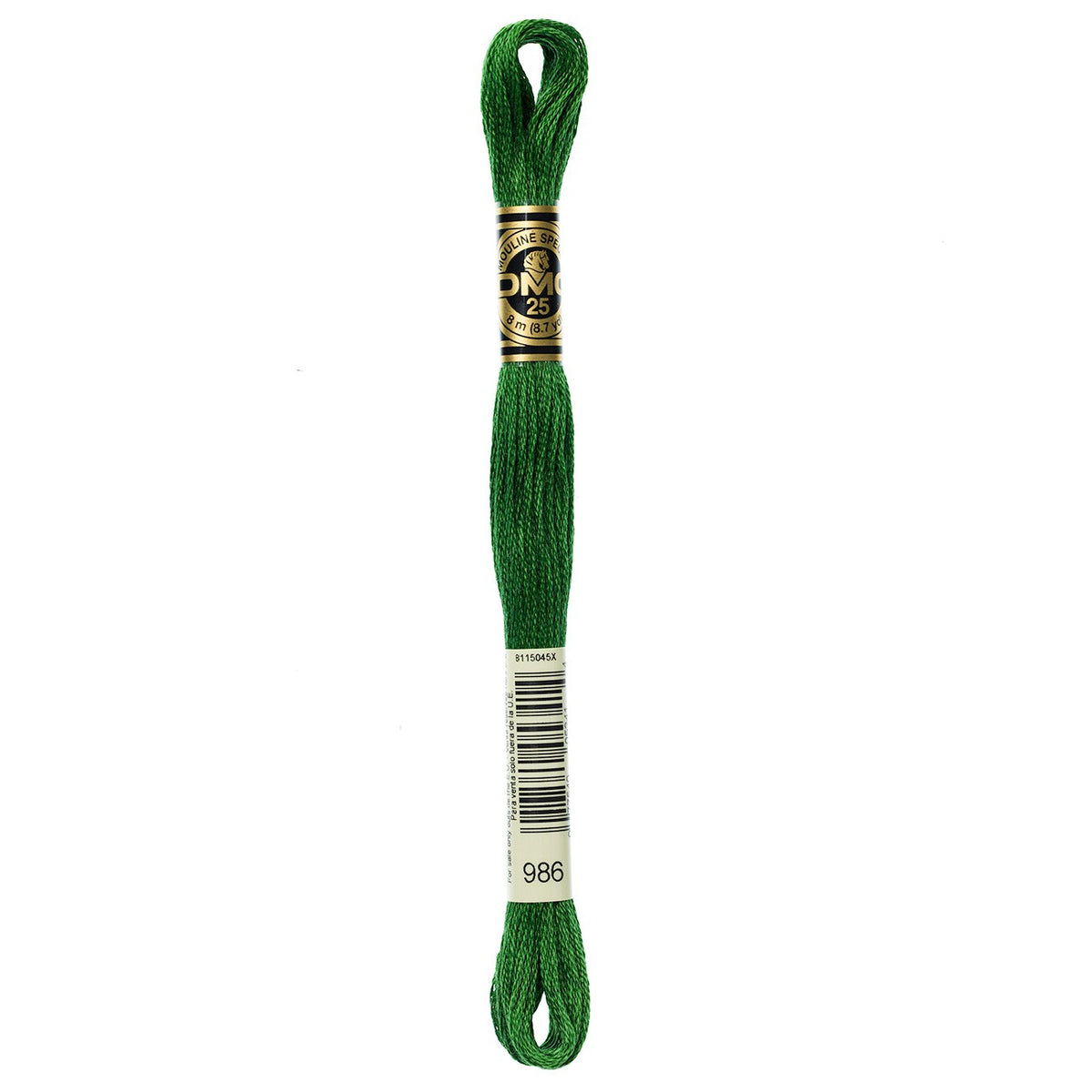 DMC embroidery floss – VERY DARK FRST GRN (986)