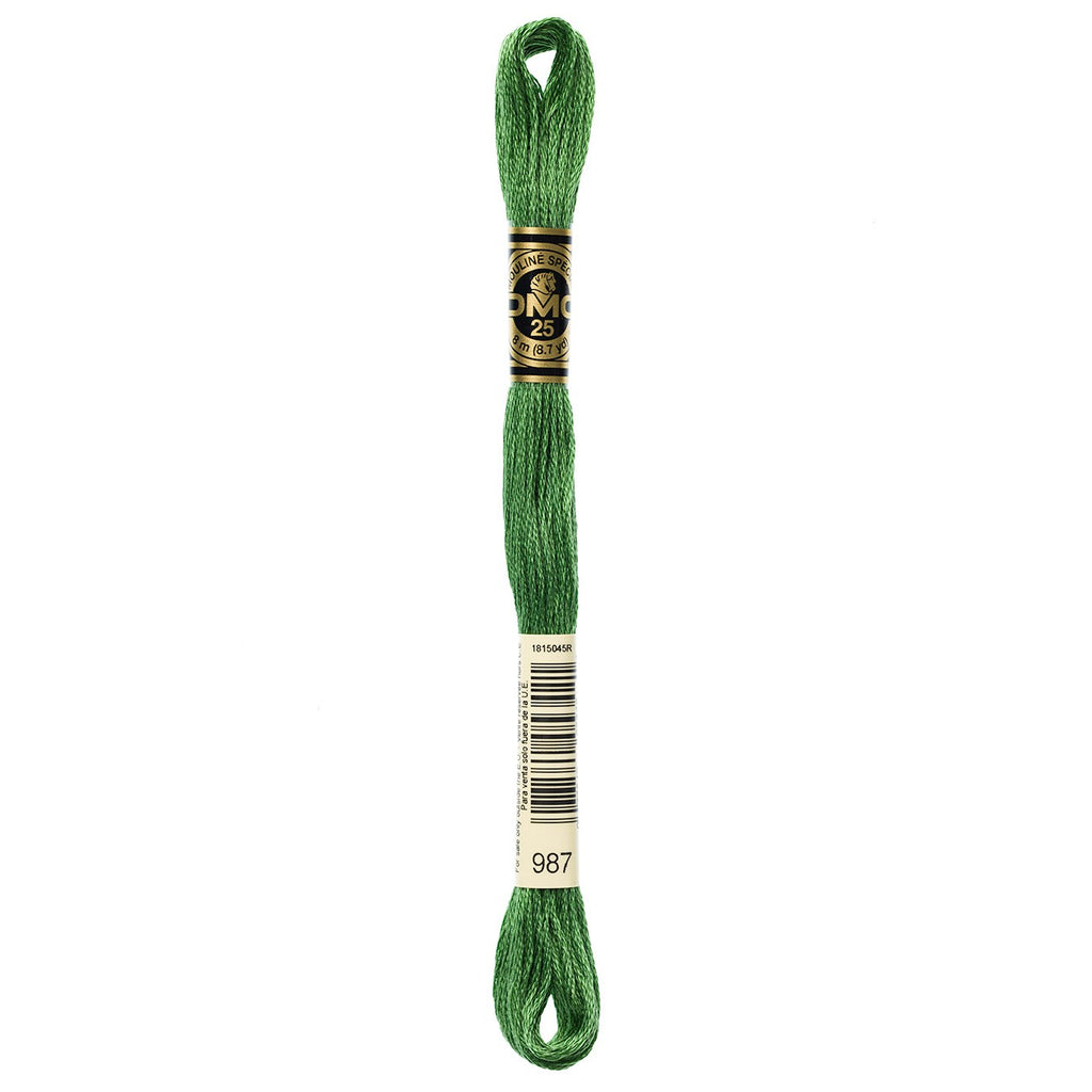 DMC embroidery floss – DARK FRST GRN (987)