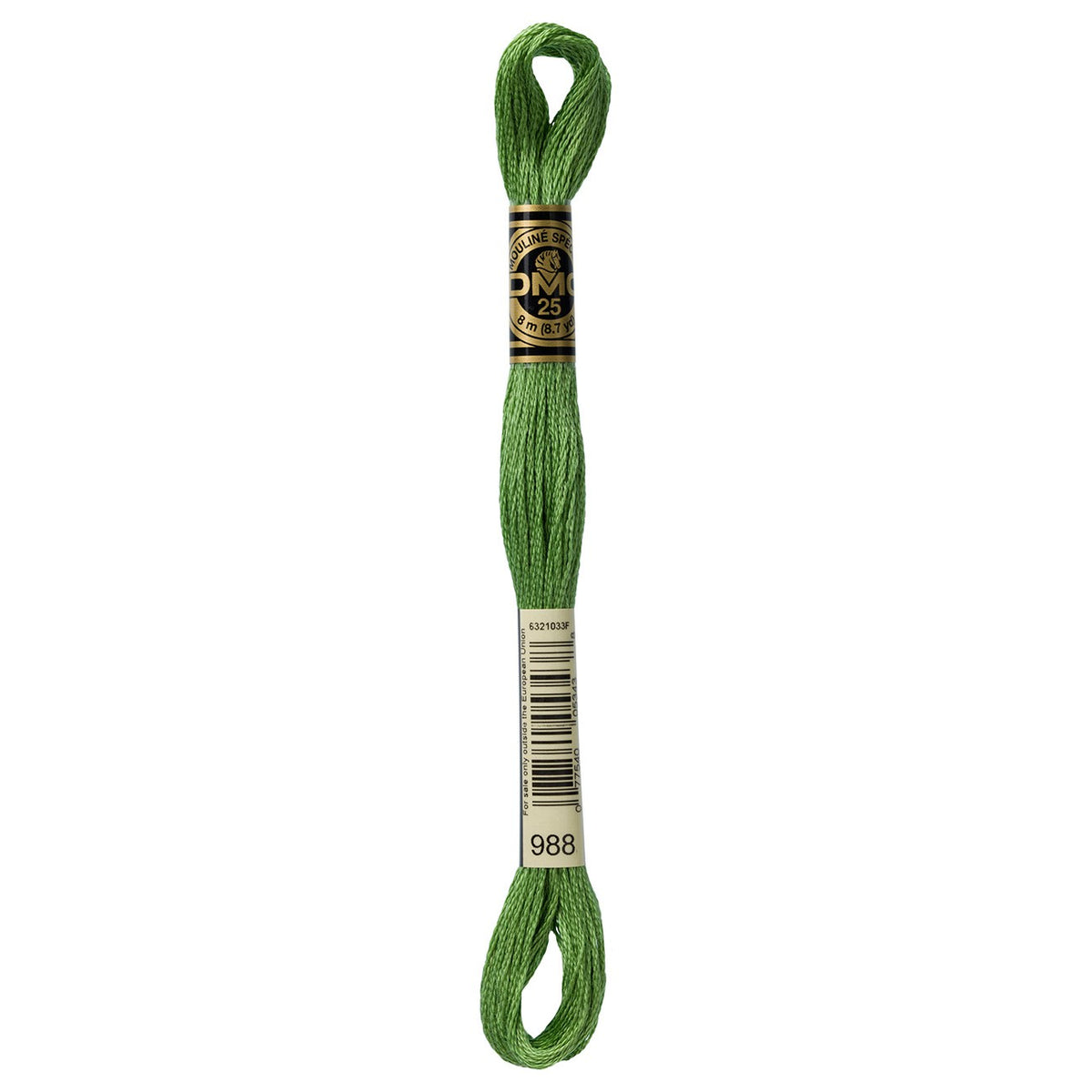 DMC embroidery floss – MED FRST GRN (988)