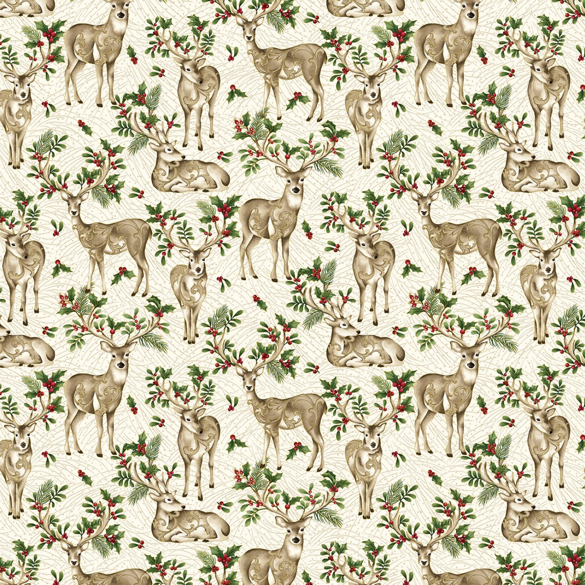Winter in the Pines Deer - Cream