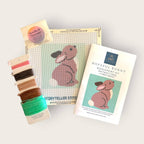 Hopeful Bunny Needlepoint Kit — 13-ct Printed Canvas, Hand-Dyed Wool-Silk Thread