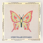 Butterfly Needlepoint Kit — 13-ct Printed Canvas, Hand-Dyed Wool-Silk Thread