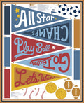 All Star Cut And Sew Panel - Multi quilting fabric