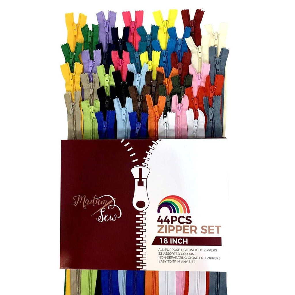 Zipper Sets – 44 pcs/box – 22 colors – Large 18in
