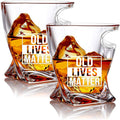 Bezrat Old Lives Matter Whiskey Glass – 2Pk