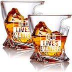 Bezrat Old Lives Matter Whiskey Glass – 2Pk