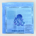 Jellyfish Needlepoint Kit — 18-ct Printed Canvas, Hand-Dyed Wool-Silk Thread