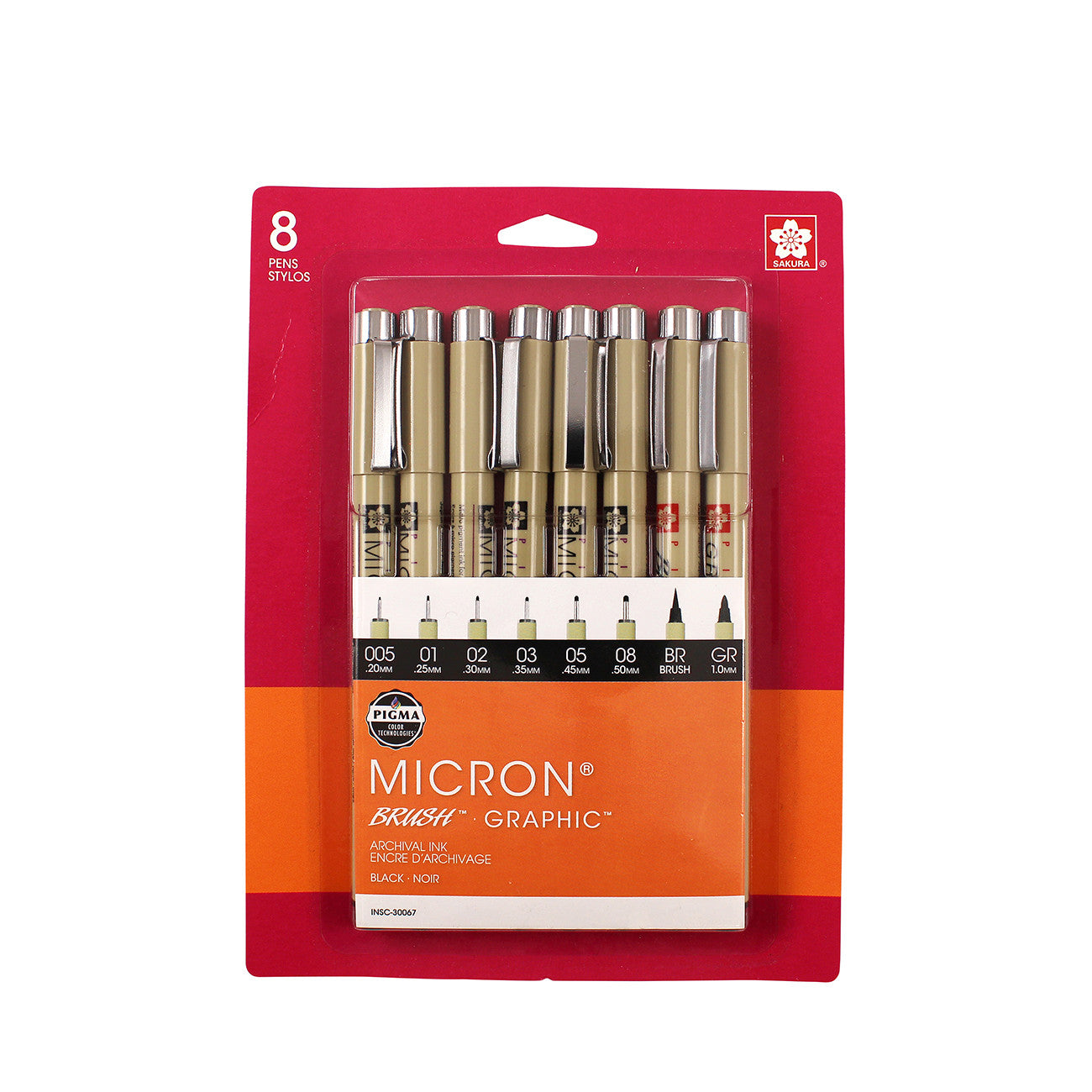 Pigma 8pk Set Black