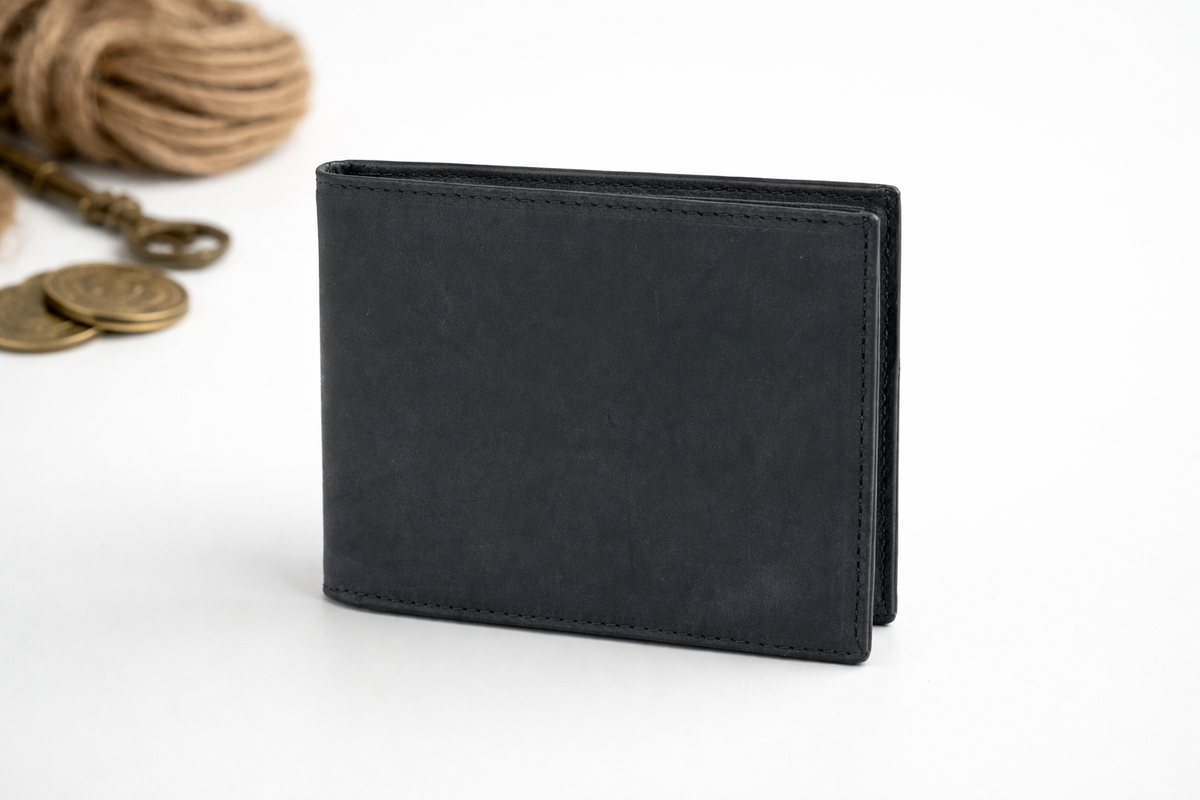 Full Grain Leather Wallet, Leather Bifold Mens Wallet