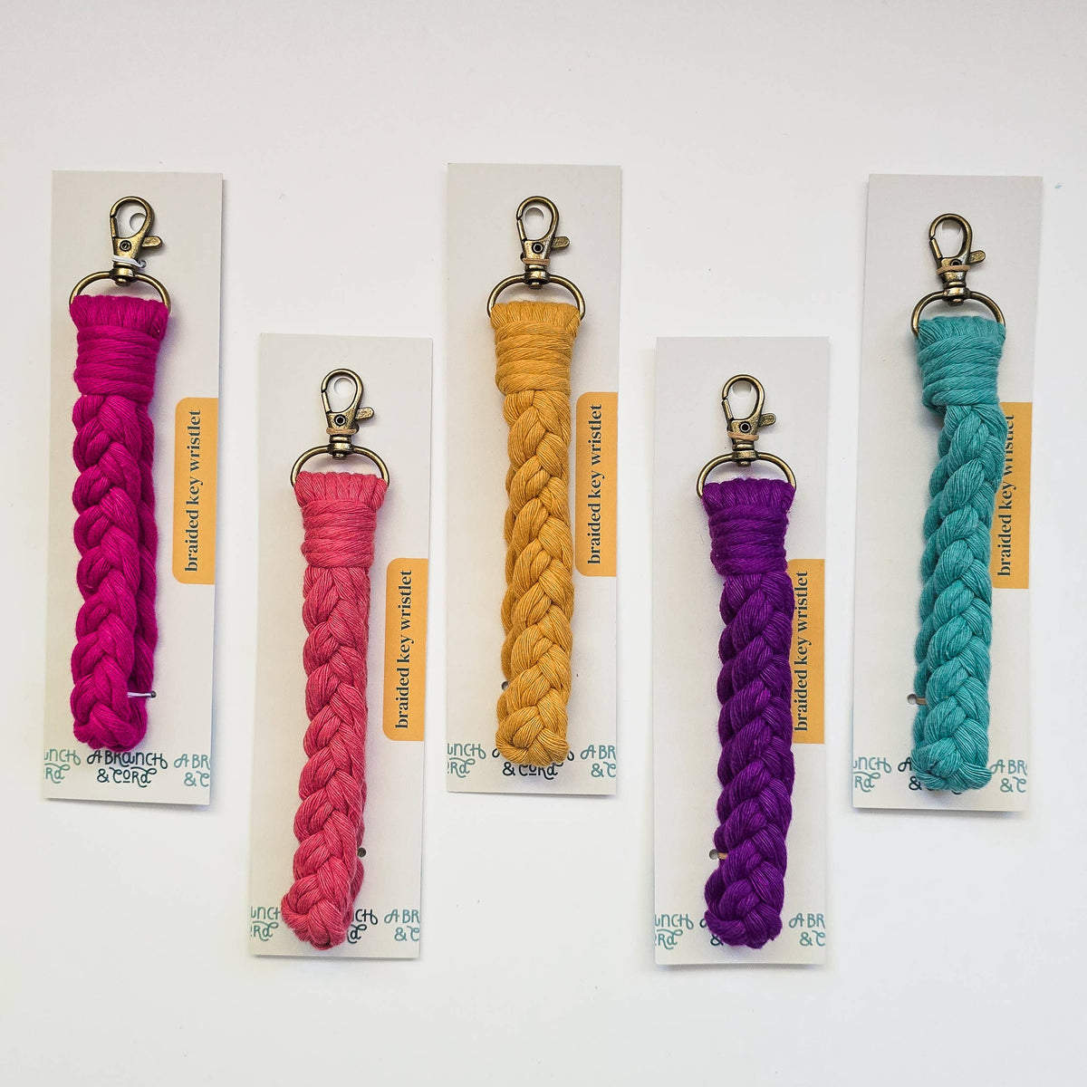 Macrame Key Wristlets – Brights (5) Pack