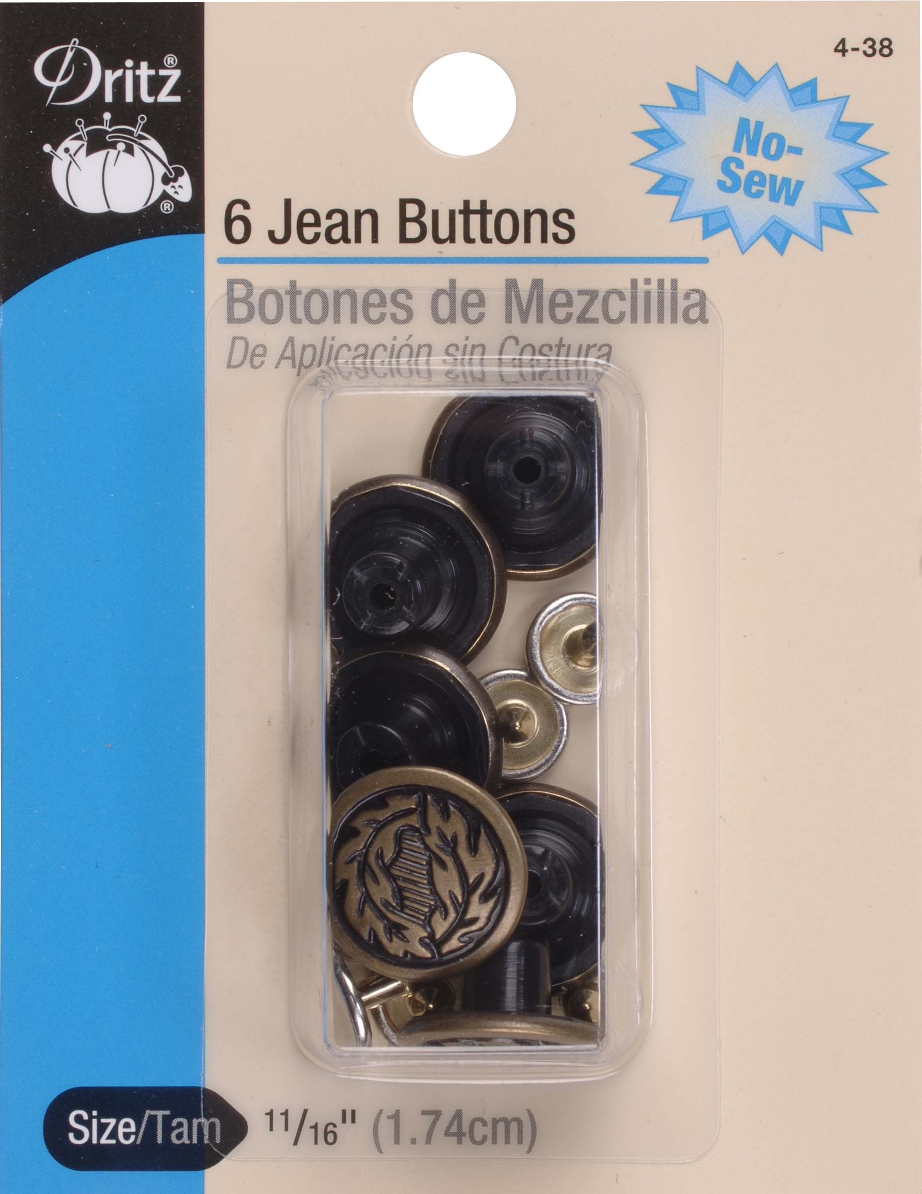 Btn Jean 6ct Ant Brass