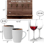 How My Wife Tells Time Wooden Wine Rack