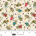 Blank Quilting Lake Night Serenade Tossed Frogs ivory fabric 4308-41