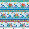 Blank Quilting Noah and Friends Border Stripe light blue fabric 4586-11