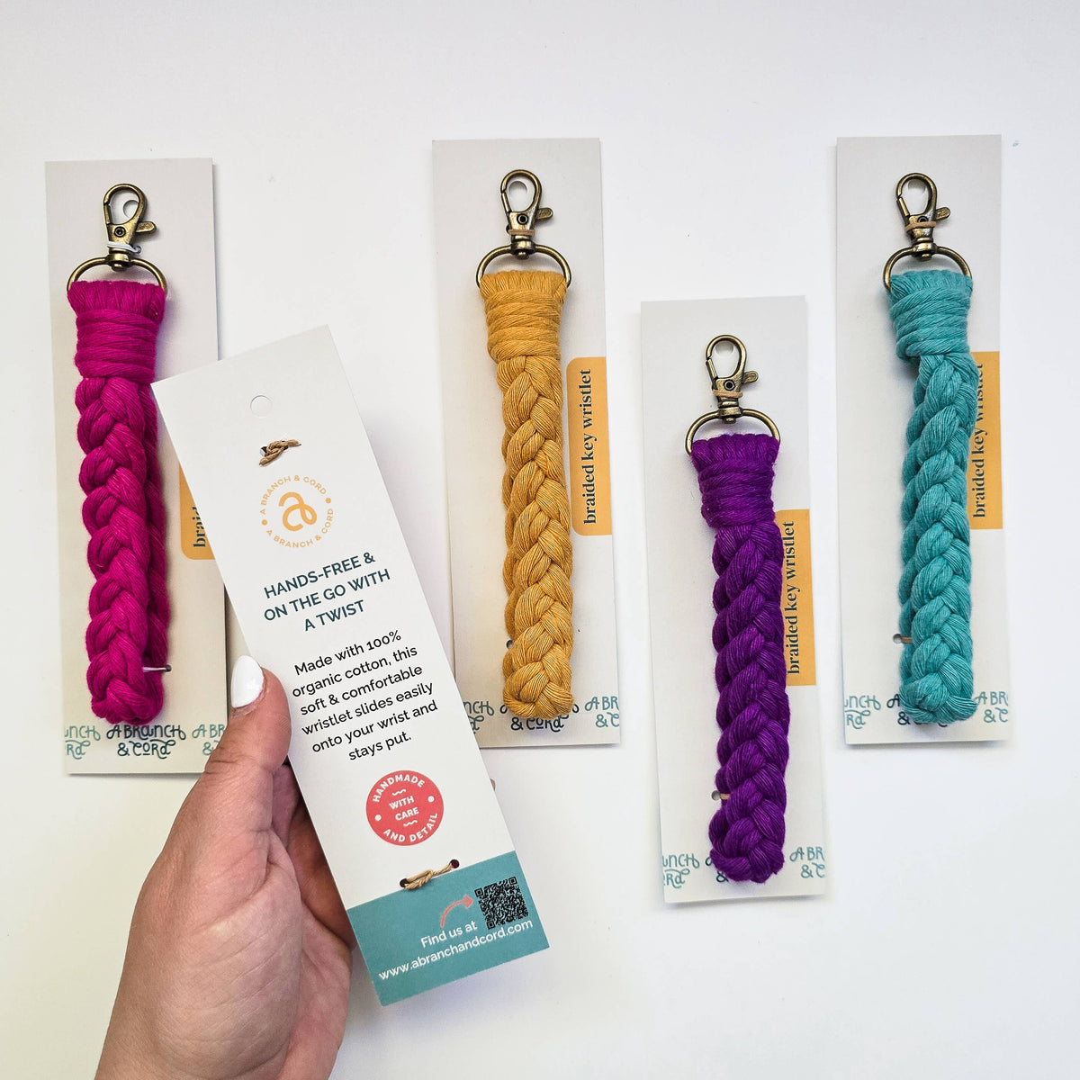 Macrame Key Wristlets – Brights (5) Pack