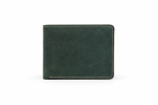 Men’s Full-Grain Crazy Leather Bifold Wallet with ID Window