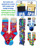 IPA Lot When I Drink Men's Novelty Crew Socks
